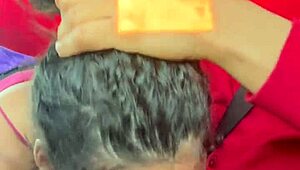 Curly babe spits on monster cock for public car deepthroat roadhead.