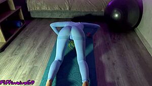 Yoga slut, feel this dildo stretching your skinny anal after class non-stop?