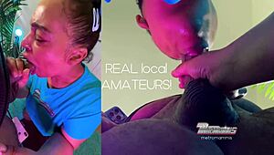 Nigerian Cosplay Babe Practices Sloppy Deepthroat on Huge Cock