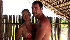 you ready for these brazilian sluts taking double anal and facials on the beach?