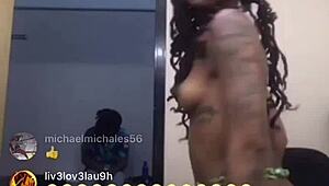 instagram live catches black model's accidental nipple flash during stream