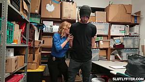 officer pussy devours suspect's monster cock doggystyle!