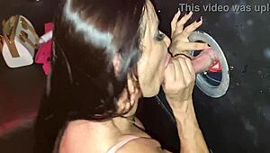 Safada Slurps Monster Cock Glory Hole!