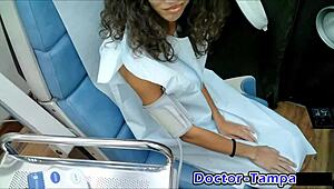 Dr Tampa Gives Genesis Her First Gyno Exam Spreading Shaved Pussy in Latex Gloves!