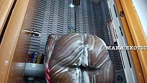 mara exotic and nigerian hubby rip clothes for quick wet pussy shower doggystyle with big black cock shaking ass