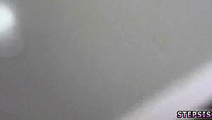 redhead teen 18+ tattoo game turns into hot threesome blowjob competition