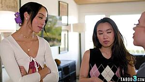 hey alexis tae shows kimmy kim how to finger that tight asian pussy right... damn she's learning fast