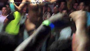 Sexy LATINA RIPS Clothes Off And STRIPS NAKED At Colombian Salsa NIGHT CLUB On Phone Cam