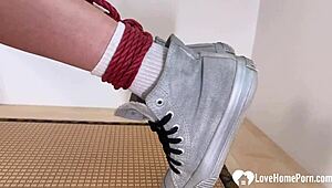 Bondage Gagging Choking Turns Girlfriend into Cum Drenched Deepthroat Slut