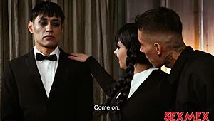 Sexmex Marlina's Threesome with Malena Doll Big Tits Ass Quickie Fuck