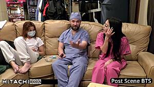 blaire celeste cums explosively sneaking off on nurse shift