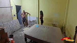 Skinny Latina teen seduces builder into rough bent-over anal doggystyle