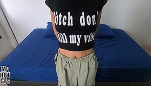 this fresh 18-year-old cutie just turned legal and shows up eager to try wild new stuff on camera