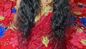 newlywed indian wife and hubby dive into first time bedroom fun with dirty hindi talk