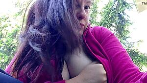 hey nicoletta, why flash those big tits while smoking in the public garden?