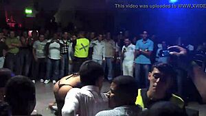 Sexy LATINA RIPS Clothes Off And STRIPS NAKED At Colombian Salsa NIGHT CLUB On Phone Cam