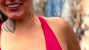 puta safada offers mysterious deepthroat blowjob on street gagging on cock outdoors 😈💦