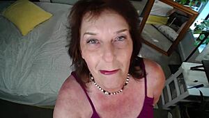 How does she cum in that tiniest g-string panties?