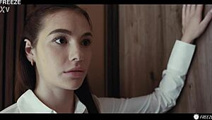 hey, watch this 18yo brat get bound and ripped by old handyman in elevator stop-time fetish