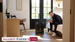 Trophy wife Venus surprises husband's friend with deepthroat bubble butt action