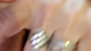 granny redhead masturbates wet pussy squirting toward massive creampie explosion