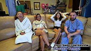 Dr Tampa Gives Genesis Her First Gyno Exam Spreading Shaved Pussy in Latex Gloves!