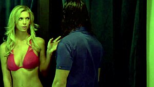 Wet brunette pornstar bent over for doggystyle then missionary pounding