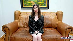inked nerd hazel o'connor teases her dildo then deepthroats it