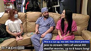 blaire celeste cums explosively sneaking off on nurse shift