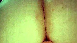 curvy latina's tight pussy rides huge dildo in bathroom closeup