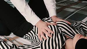 mmm sucking these juicy business woman tits close up licking nipples slow and sensual till she cums hard