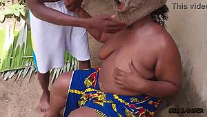 sexy chubby ebony bodybuilder rides two long cocks bent over kitchen counter doggystyle cowgirl