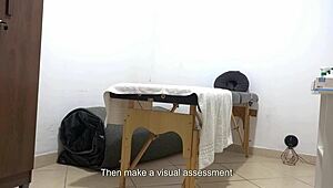 Nurse Rips Panties For Deep Anal Fingering And Ass Worship On Hospital Desk