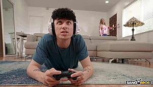 Stephanie Love Sucks Stepsons Monster Cock Messily