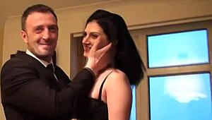 Bound Cumswallowing Sub in Stockings Rides Rough Cowgirl with Legs Tied!