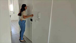 she cheats at her wedding as her hubby watches his best friend pound her tight milf pussy missionary style till he cums in her mouth