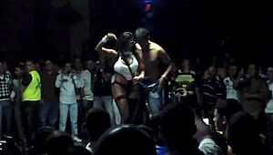 Sexy LATINA RIPS Clothes Off And STRIPS NAKED At Colombian Salsa NIGHT CLUB On Phone Cam