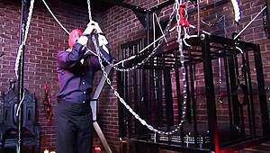 Kinky Nurses Jamie and Denise K Bent Over for BDSM Dungeon Blowbang Cumshot!