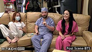blaire celeste cums explosively sneaking off on nurse shift