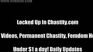 Permanent Chastity Locks Your Cock in Femdom Slave Punishment