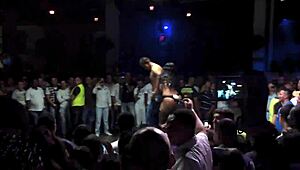 Sexy LATINA RIPS Clothes Off And STRIPS NAKED At Colombian Salsa NIGHT CLUB On Phone Cam