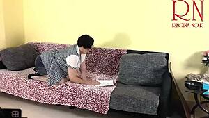 A Stranger Rips Clothes Off Masturbating Curvy Housewife and Pounds Tight Pussy Close-Up
