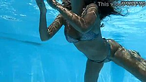 angelica heart's huge tits bounce in steamy pool fuck