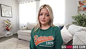 Step sister's first deepthroat virginity loss on bro's cock POV hardcore