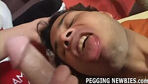 get on knees n deepthroat my strapon bitch now!!