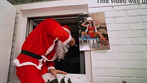 ho ho ho merry xmas bitch santa wrecked monika fox's ass with huge squirt and mouth cum