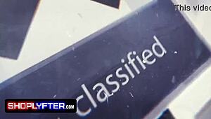 nicole luva FINGERS her PUSSY while RIDING huge cock after shoplift distraction