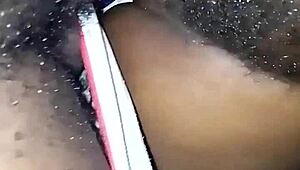 hairy pussy ebony wife fucked hard by huge cock creampie