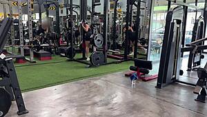 damn that bubble butt gym slut bent over needs my monster cock now!