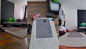 imagine stripping down for that naked workout captured in triple cam view